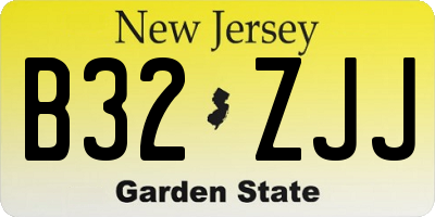 NJ license plate B32ZJJ