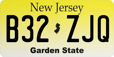 NJ license plate B32ZJQ