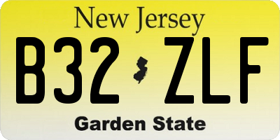 NJ license plate B32ZLF