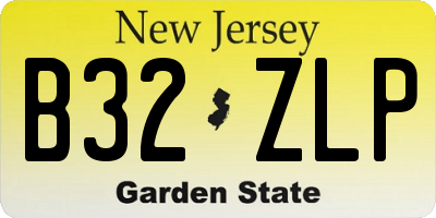 NJ license plate B32ZLP