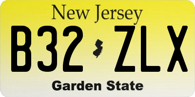 NJ license plate B32ZLX
