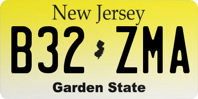 NJ license plate B32ZMA