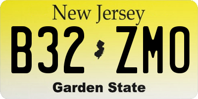 NJ license plate B32ZMO