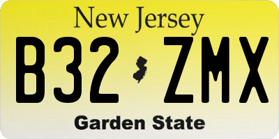 NJ license plate B32ZMX