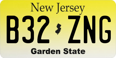 NJ license plate B32ZNG