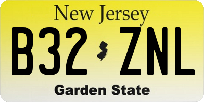 NJ license plate B32ZNL