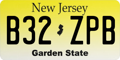 NJ license plate B32ZPB