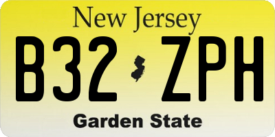 NJ license plate B32ZPH
