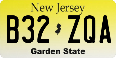 NJ license plate B32ZQA