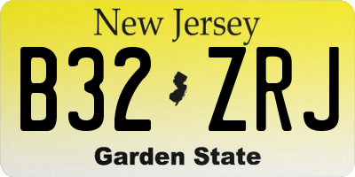 NJ license plate B32ZRJ