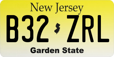 NJ license plate B32ZRL
