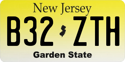 NJ license plate B32ZTH