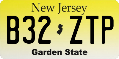NJ license plate B32ZTP