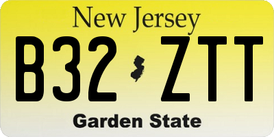 NJ license plate B32ZTT