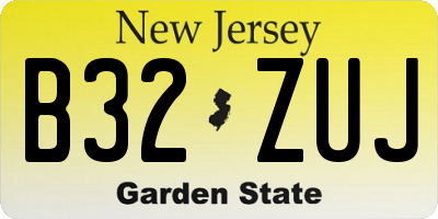NJ license plate B32ZUJ