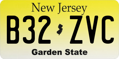 NJ license plate B32ZVC