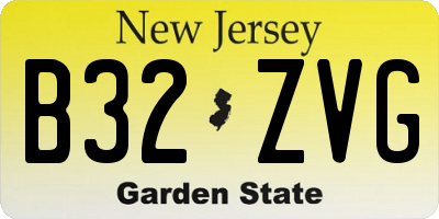 NJ license plate B32ZVG
