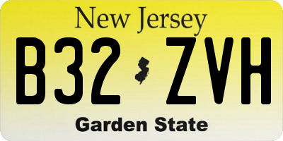 NJ license plate B32ZVH