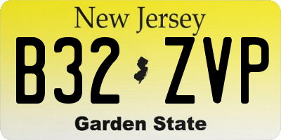 NJ license plate B32ZVP