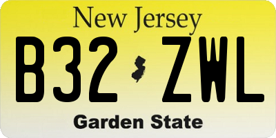 NJ license plate B32ZWL
