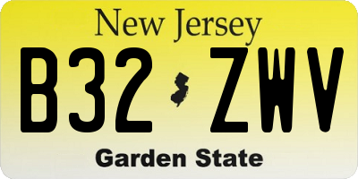 NJ license plate B32ZWV