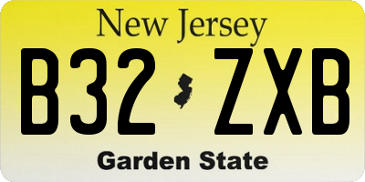 NJ license plate B32ZXB