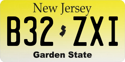 NJ license plate B32ZXI