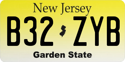 NJ license plate B32ZYB