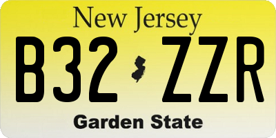 NJ license plate B32ZZR