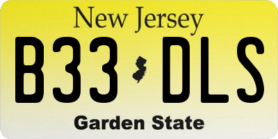 NJ license plate B33DLS