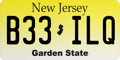 NJ license plate B33ILQ