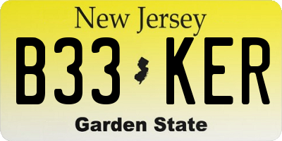 NJ license plate B33KER