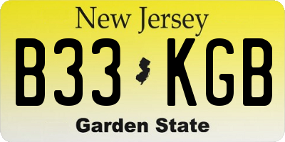 NJ license plate B33KGB