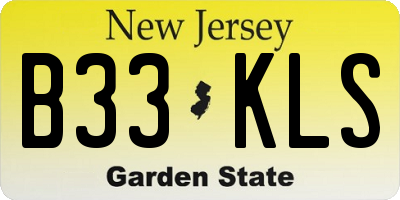 NJ license plate B33KLS