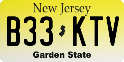 NJ license plate B33KTV
