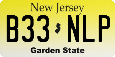 NJ license plate B33NLP