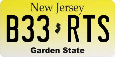 NJ license plate B33RTS