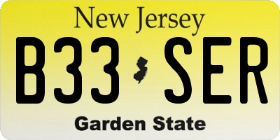 NJ license plate B33SER