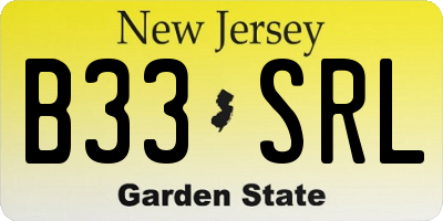 NJ license plate B33SRL