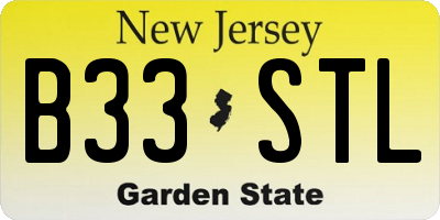 NJ license plate B33STL