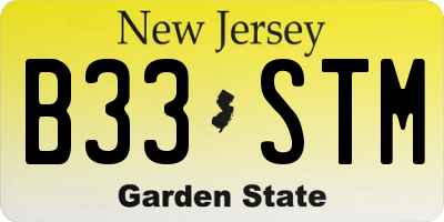 NJ license plate B33STM