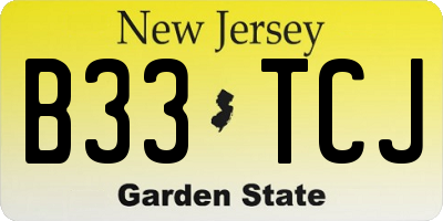 NJ license plate B33TCJ