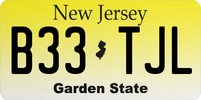 NJ license plate B33TJL