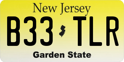 NJ license plate B33TLR