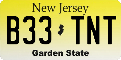 NJ license plate B33TNT
