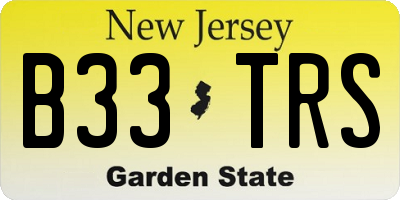 NJ license plate B33TRS