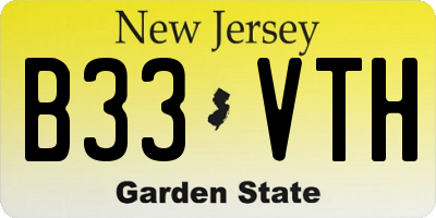 NJ license plate B33VTH