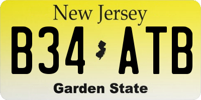 NJ license plate B34ATB