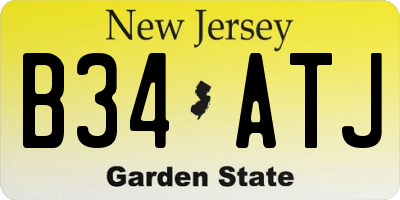NJ license plate B34ATJ