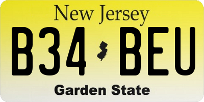 NJ license plate B34BEU